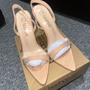 Boohoo Beige Strappy Heels
